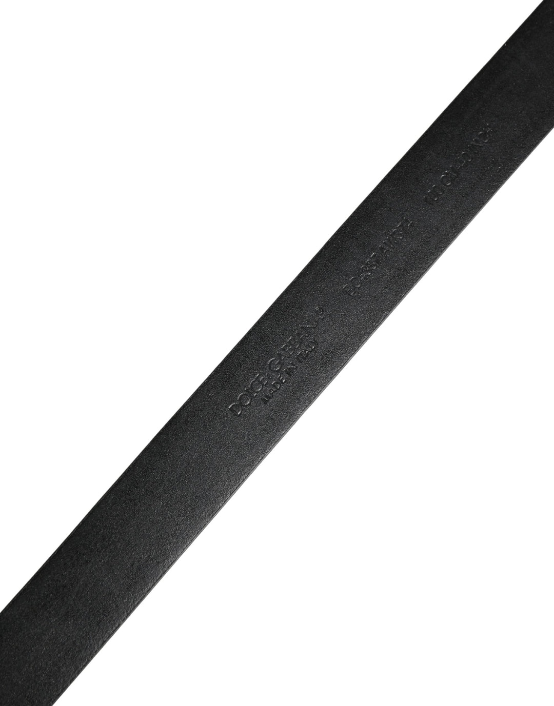Dolce &amp; Gabbana Men Black Classic Leather Metal Buckle Belt