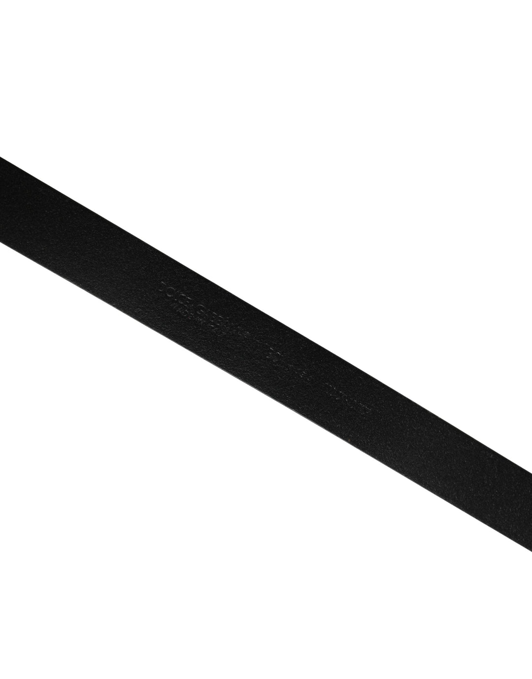 Dolce &amp; Gabbana Men Black Classic Leather Metal Buckle Belt