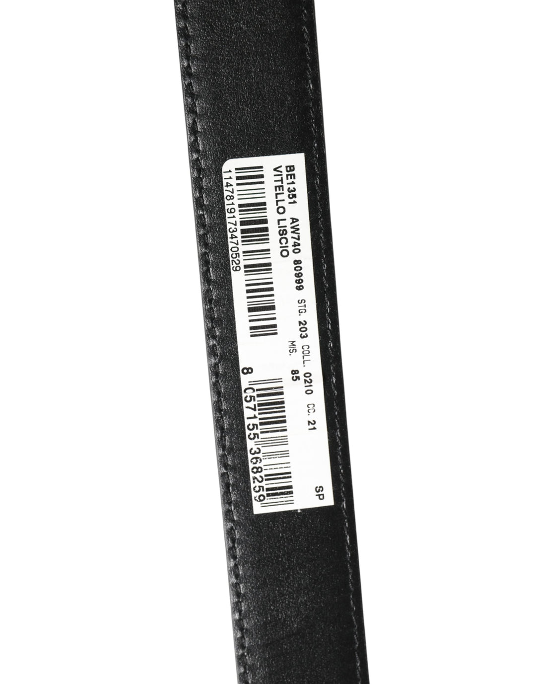 Dolce &amp; Gabbana Men Black Classic Leather Metal Buckle Belt