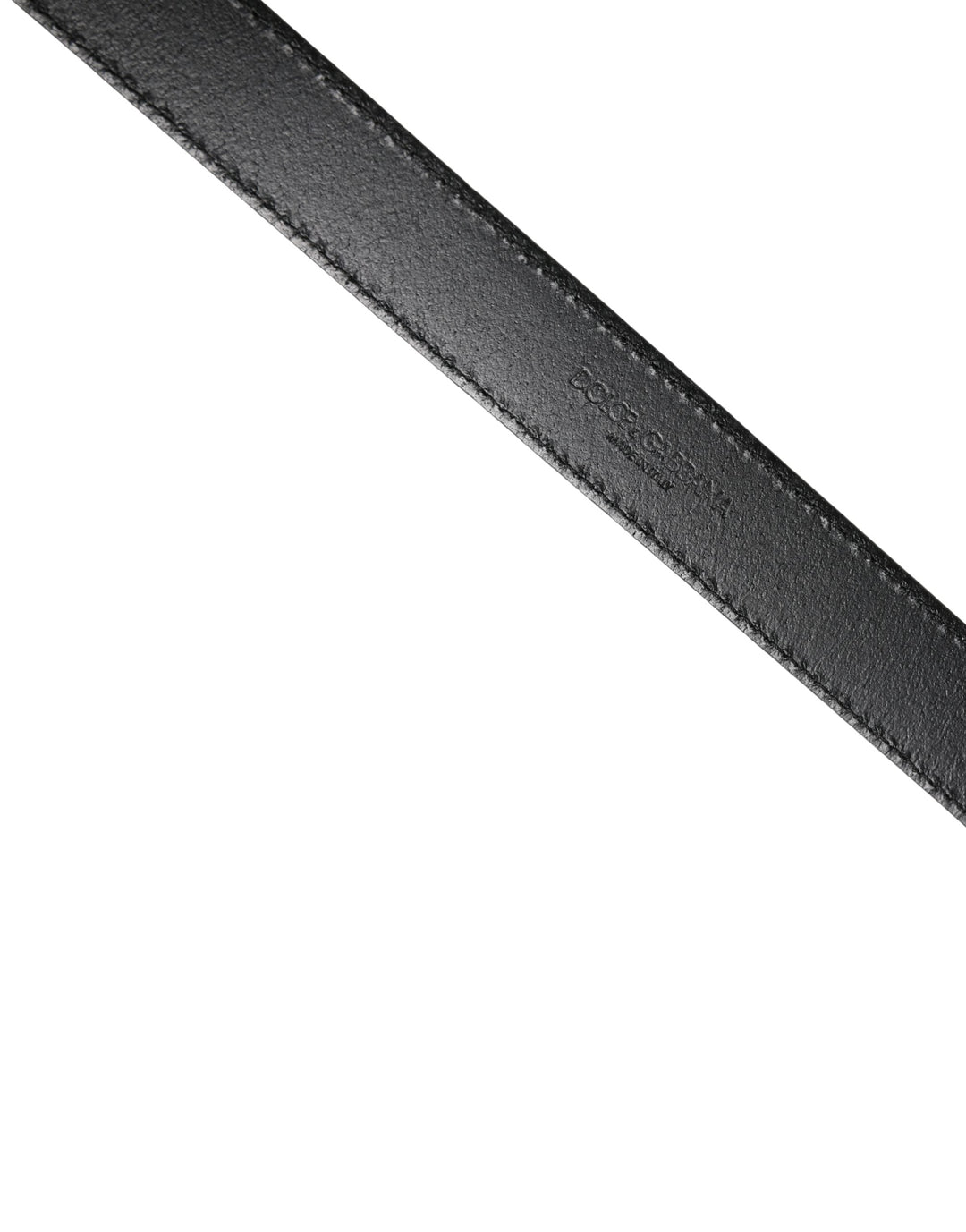 Dolce &amp; Gabbana Men Black Classic Leather Square Buckle Belt