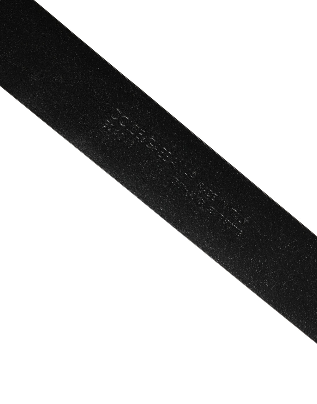 Dolce &amp; Gabbana Men Black Exotic Leather Logo Buckle Belt