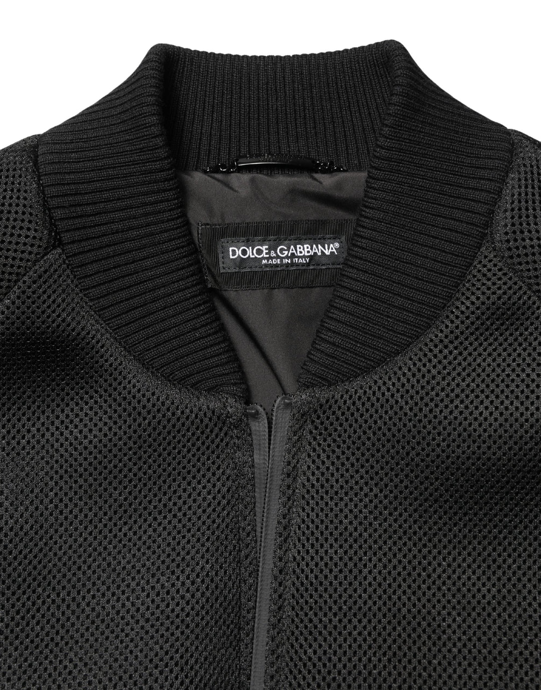 Men’s Dolce &amp; Gabbana Men Black Nylon Full Zip Bomber Jacket