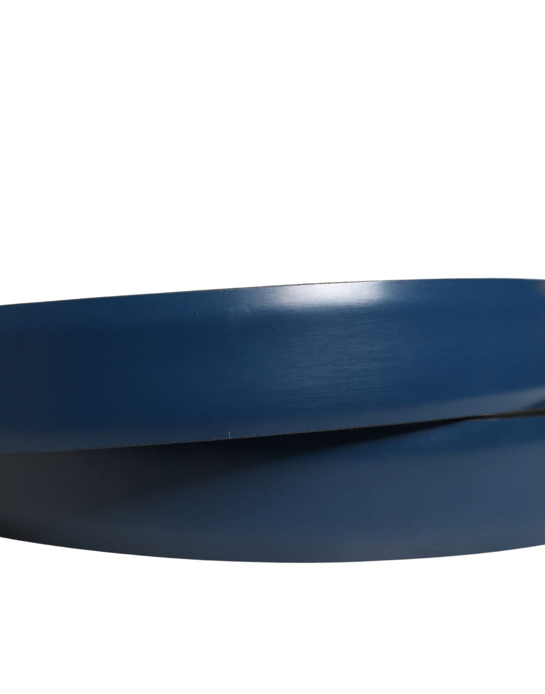 Dolce &amp; Gabbana Men Blue Classic Leather Metal Buckle Belt