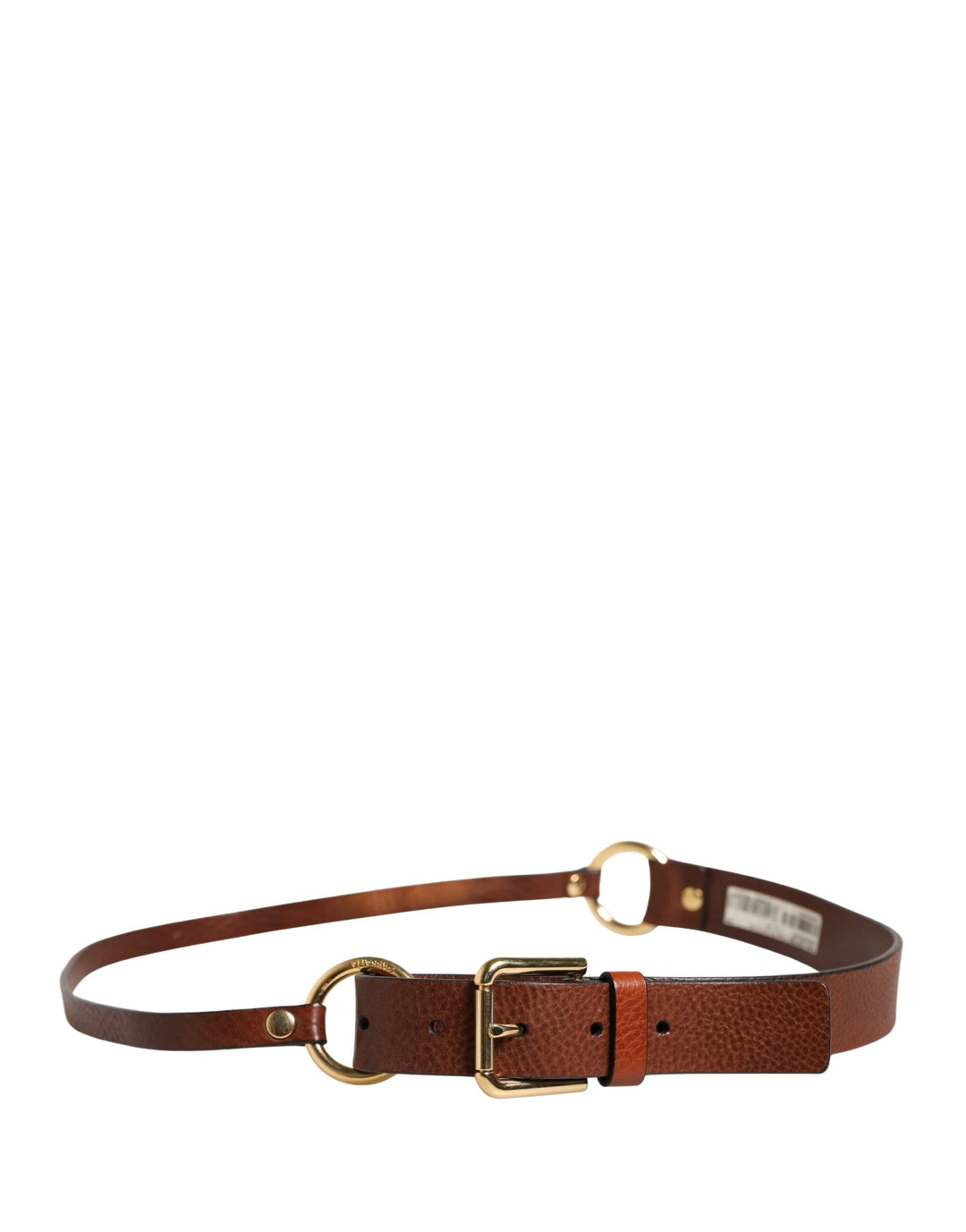 Dolce &amp; Gabbana Men Brown Classic Leather Metal Buckle Belt