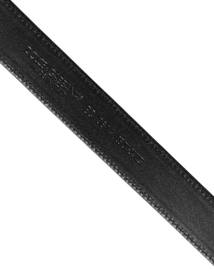 Dolce &amp; Gabbana Men Brown Classic Leather Metal Buckle Belt