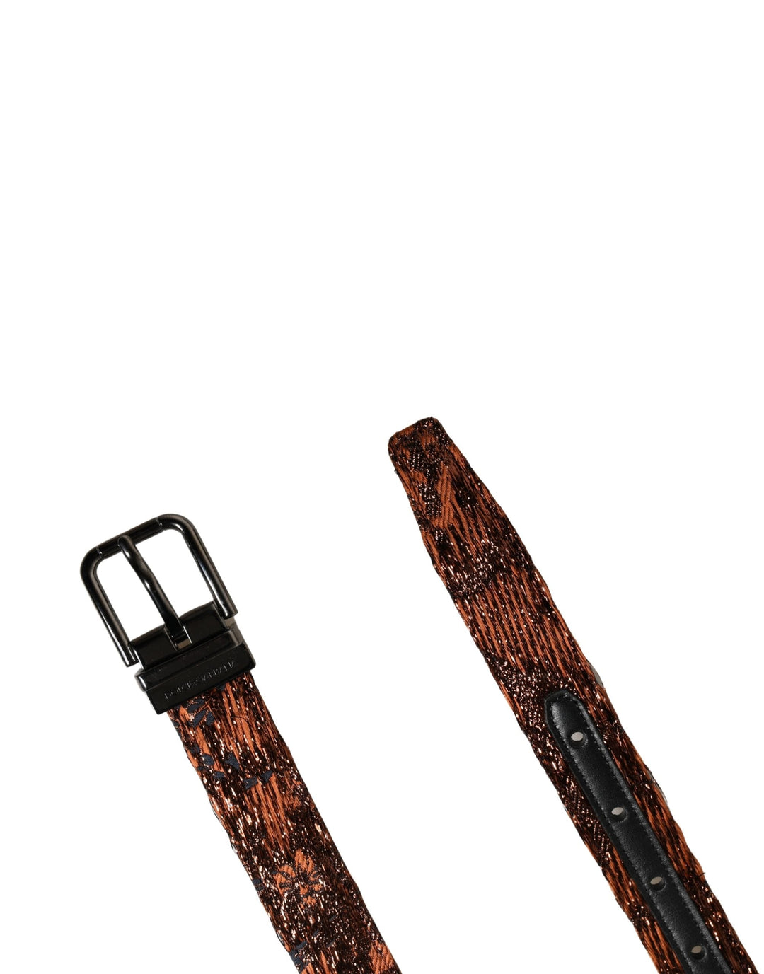 Dolce &amp; Gabbana Men Brown Classic Polyester Metal Buckle Belt