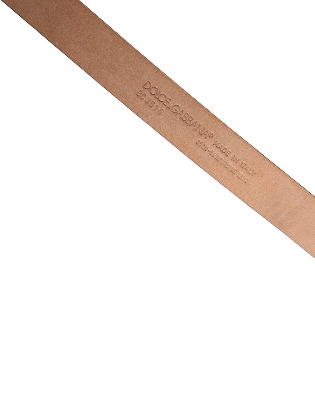 Dolce &amp; Gabbana Men Brown Goatskin Leather Metal Buckle Belt
