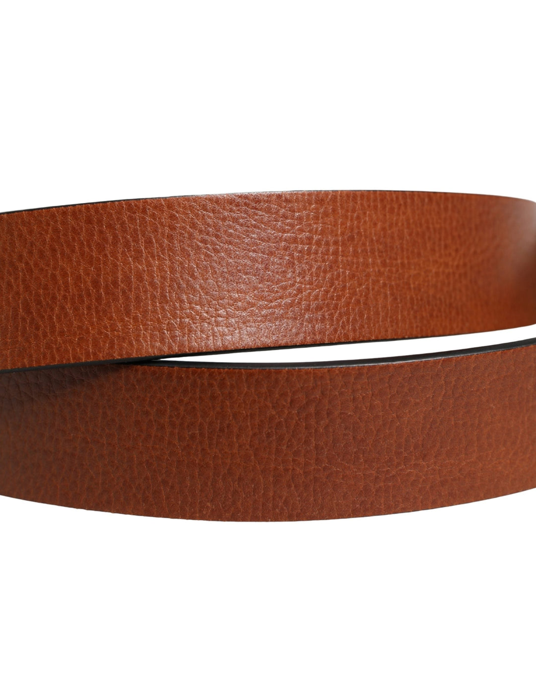 Dolce &amp; Gabbana Men Brown Leather Classic Metal Buckle Belt
