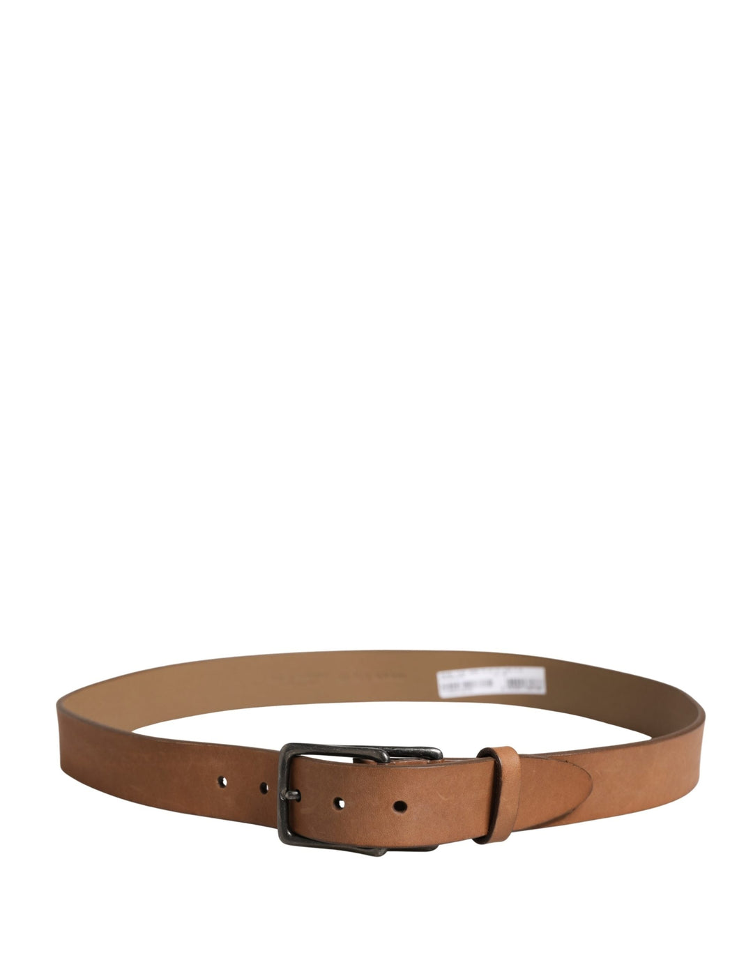 Dolce &amp; Gabbana Men Brown Leather Classic Metal Buckle Belt