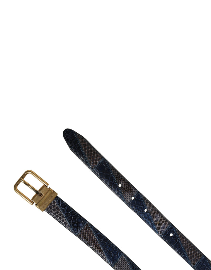 Dolce &amp; Gabbana Men Multicolor Leather Metal Buckle Belt