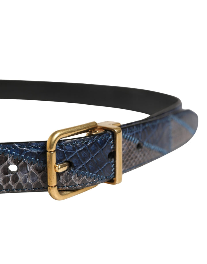 Dolce &amp; Gabbana Men Multicolor Leather Metal Buckle Belt
