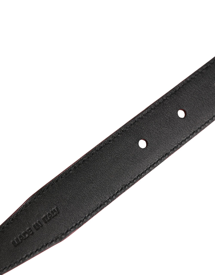 Dolce &amp; Gabbana Men Pink Classic Leather Metal Buckle Belt