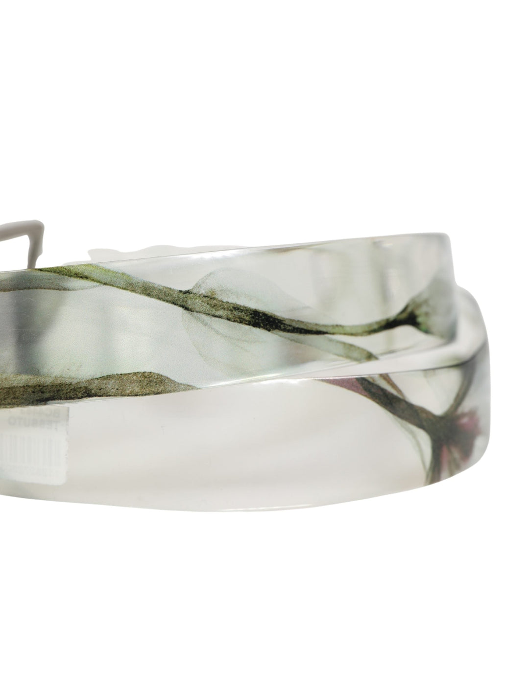 Dolce &amp; Gabbana Men White Floral Pvc Silver Metal Buckle Belt