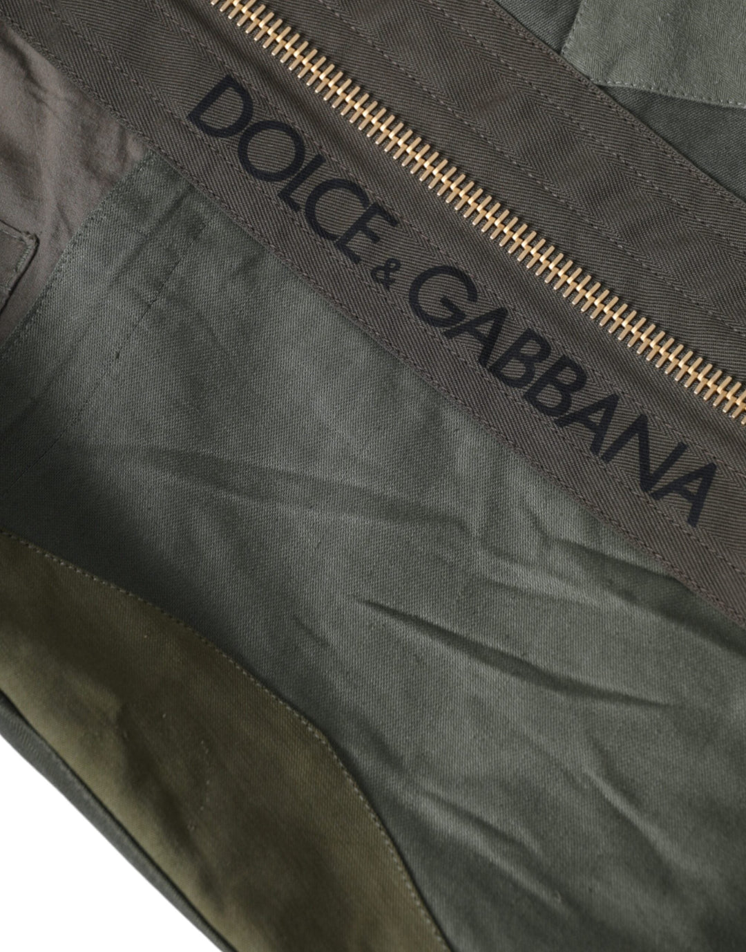 Men’s Dolce &amp; Gabbana Military Green Patchwork Rucksack Backpack Bag