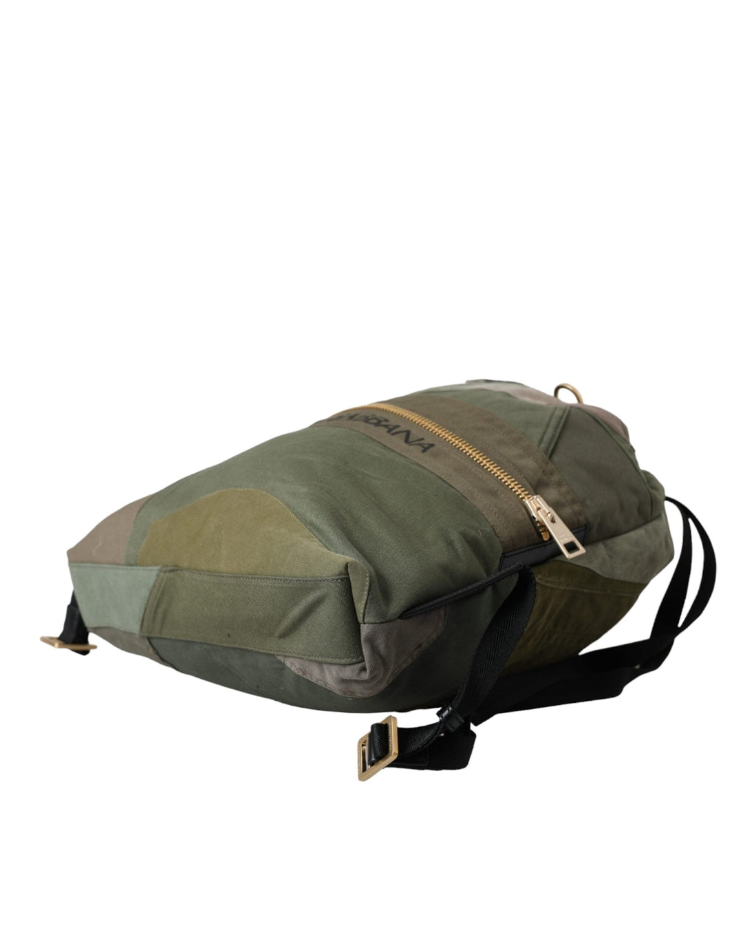 Men’s Dolce &amp; Gabbana Military Green Patchwork Rucksack Backpack Bag