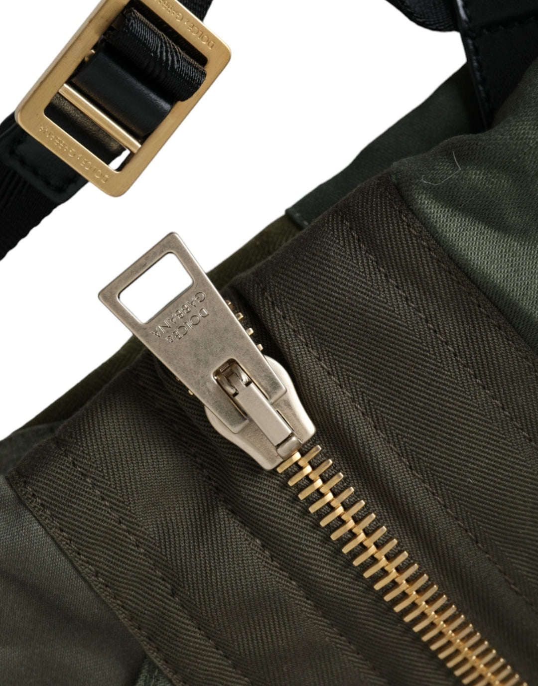 Men’s Dolce &amp; Gabbana Military Green Patchwork Rucksack Backpack Bag