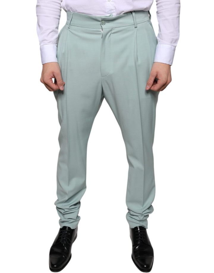 Men’s Dolce &amp; Gabbana Mint Green Cotton Dress Pants