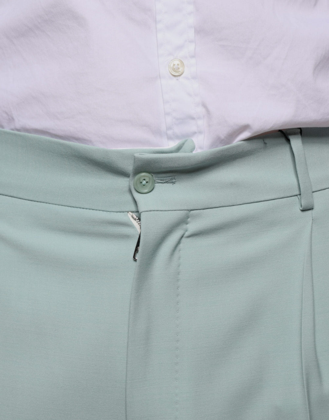 Men’s Dolce &amp; Gabbana Mint Green Cotton Dress Pants