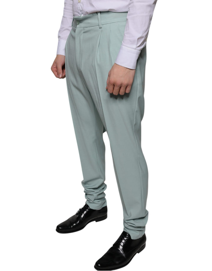 Men’s Dolce &amp; Gabbana Mint Green Cotton Dress Pants
