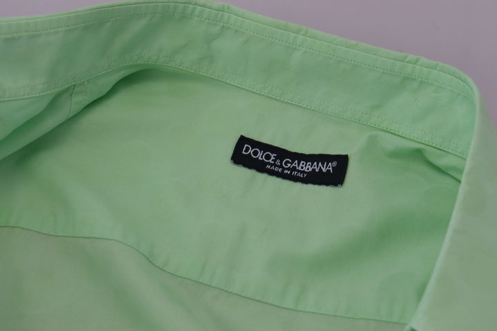Men’s Dolce &amp; Gabbana Mint Green Long Sleeves Button Down Shirt