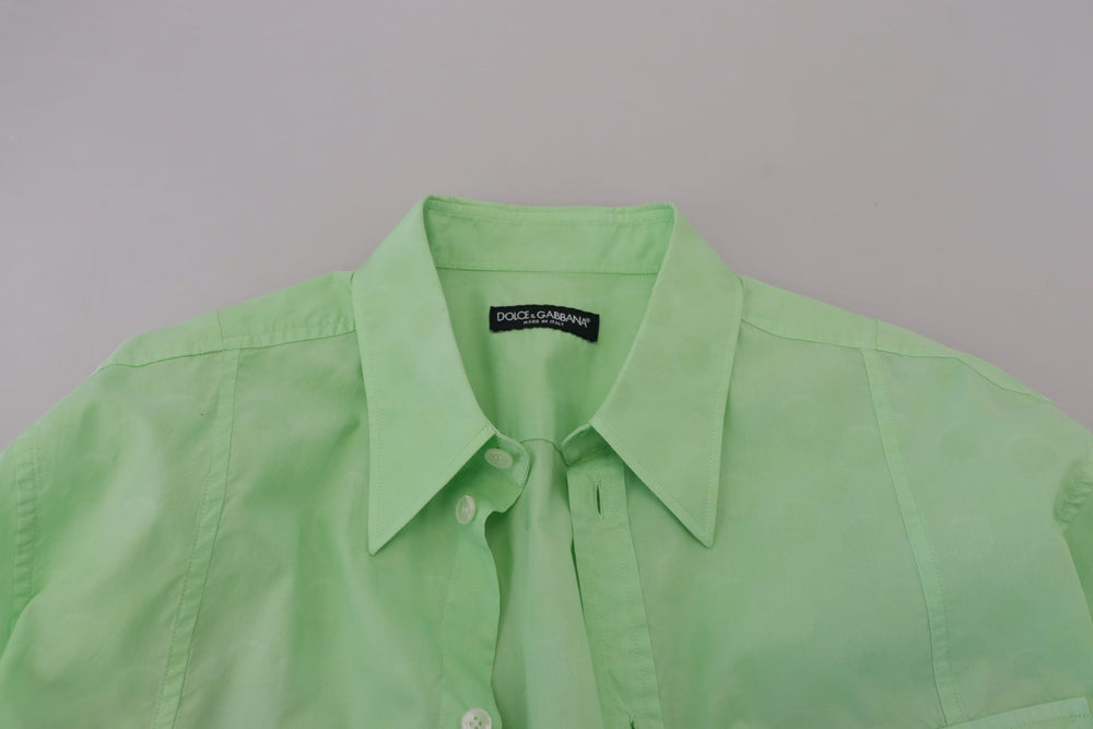 Men’s Dolce & Gabbana Mint Green Long Sleeves Button Down Shirt