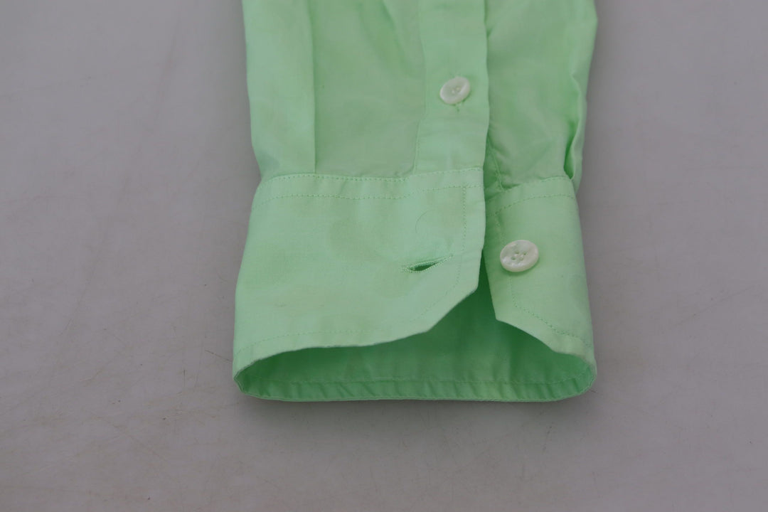 Men’s Dolce &amp; Gabbana Mint Green Long Sleeves Button Down Shirt