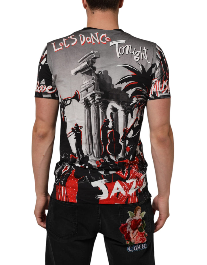 Dolce &amp; Gabbana Multicolor Agrigento Dance Jazz Music Print T-shirt