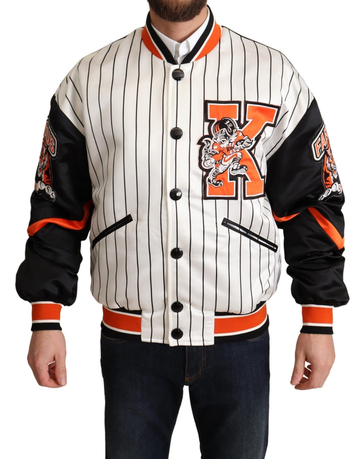 Men’s Dolce &amp; Gabbana Multicolor Bomber King Logo 