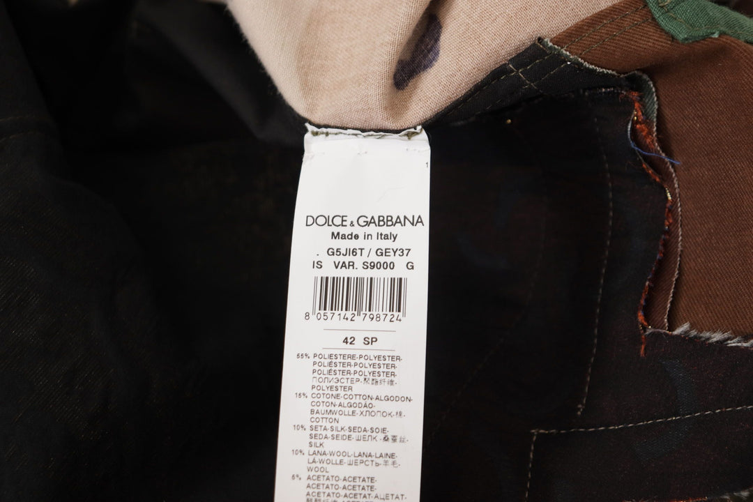 Dolce &amp; Gabbana Multicolor Button Down Patchwork Shirt