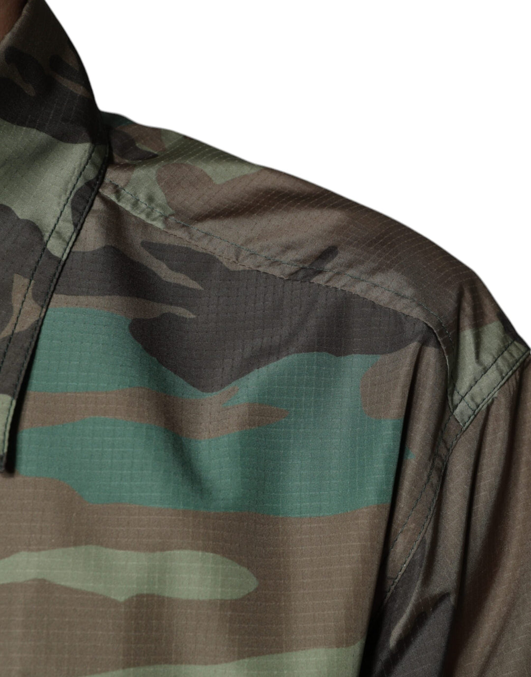 Dolce &amp; Gabbana Multicolor Camouflage Button Down Shirt