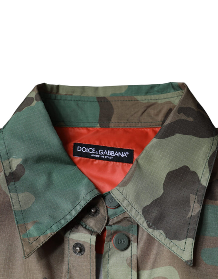 Dolce &amp; Gabbana Multicolor Camouflage Button Down Shirt