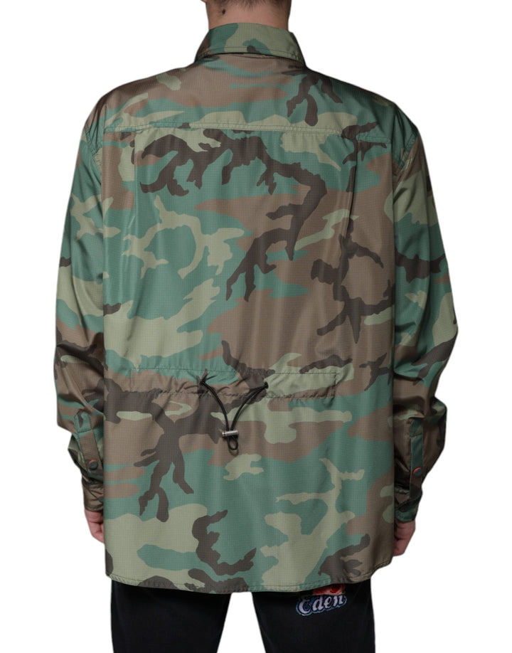 Dolce &amp; Gabbana Multicolor Camouflage Button Down Shirt