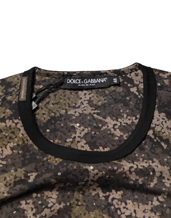 Men’s Dolce &amp; Gabbana Multicolor Camouflage Long Sleeves T-shirt