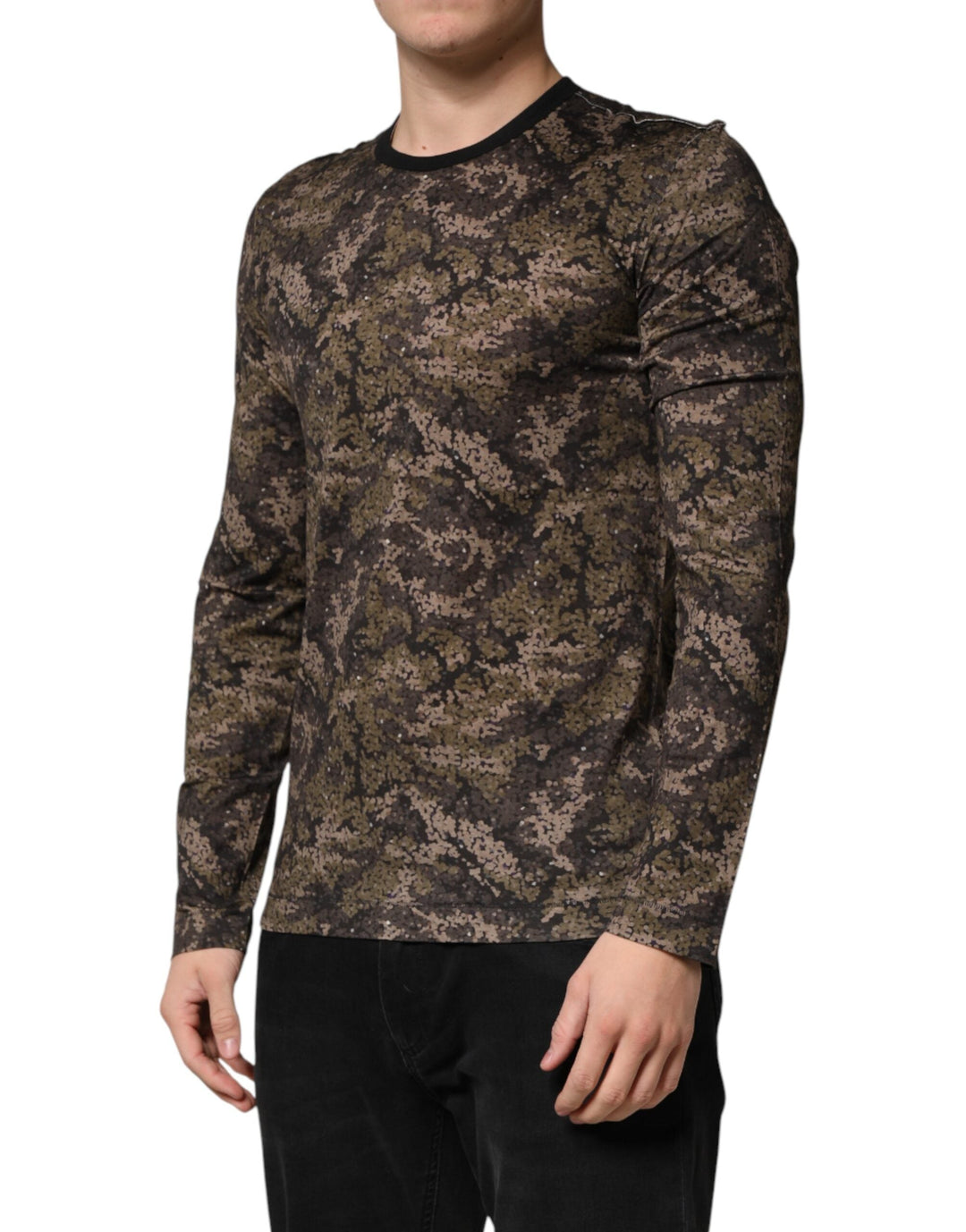 Men’s Dolce &amp; Gabbana Multicolor Camouflage Long Sleeves T-shirt