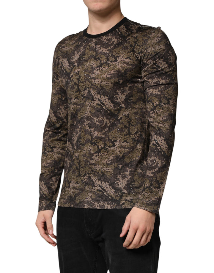 Men’s Dolce &amp; Gabbana Multicolor Camouflage Long Sleeves T-shirt