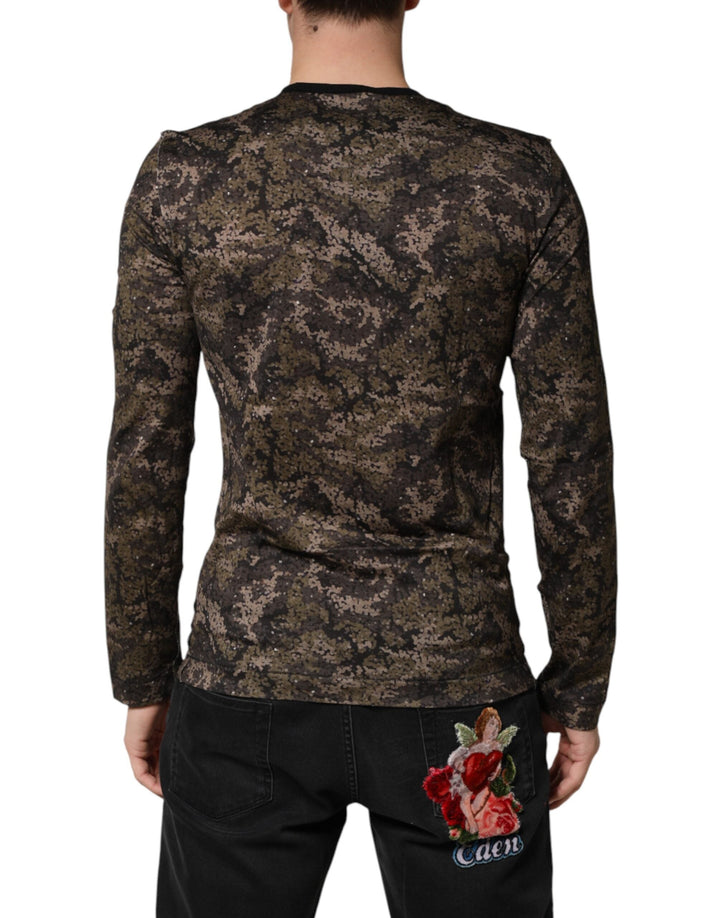 Men’s Dolce &amp; Gabbana Multicolor Camouflage Long Sleeves T-shirt