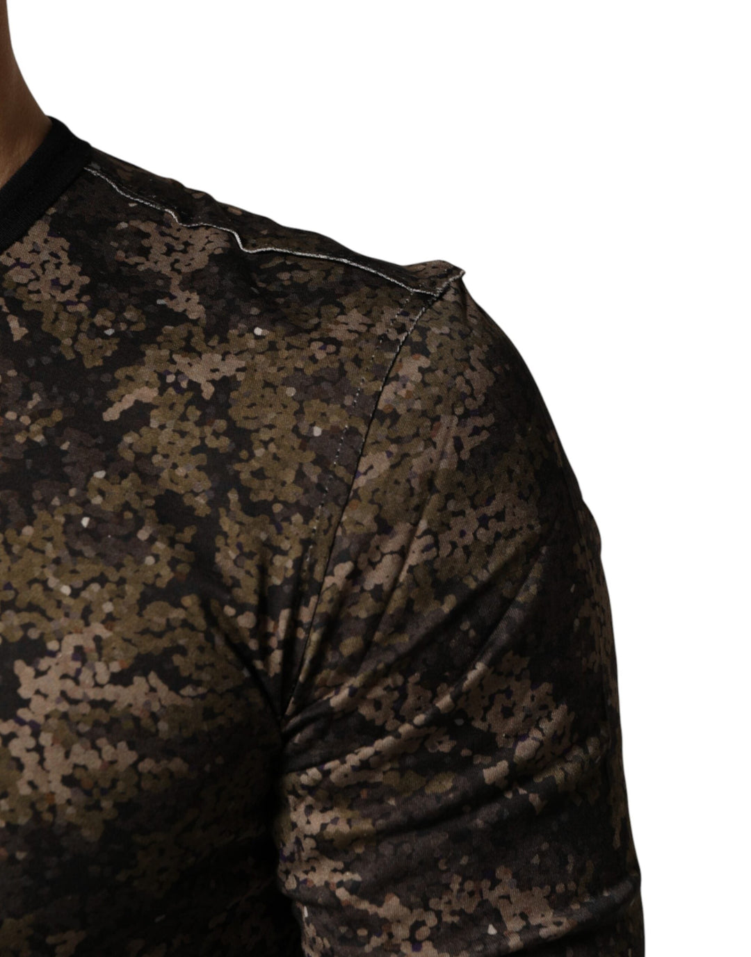 Men’s Dolce &amp; Gabbana Multicolor Camouflage Long Sleeves T-shirt