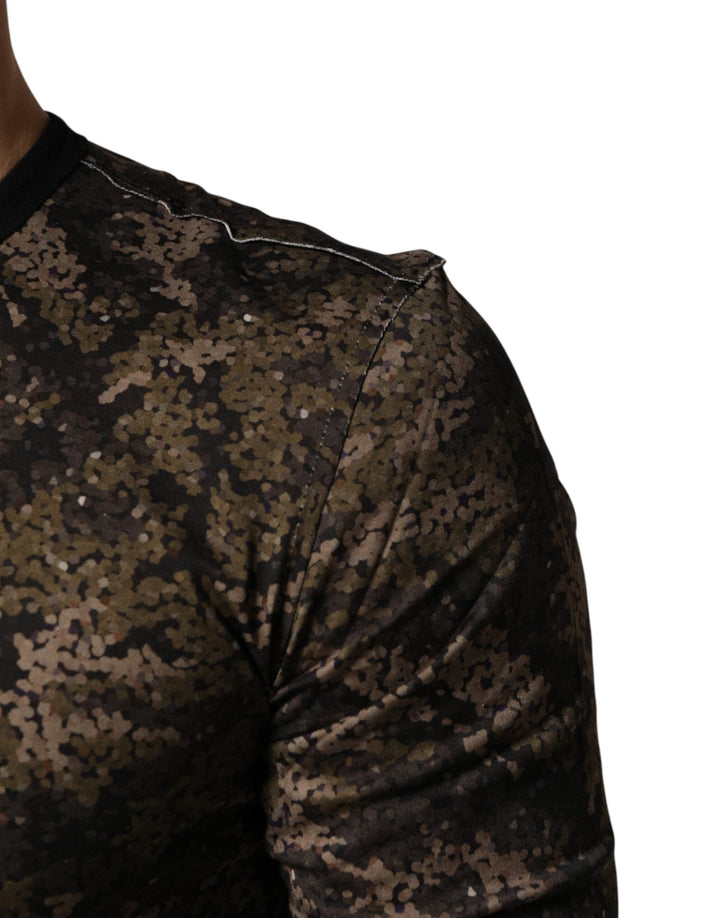 Men’s Dolce &amp; Gabbana Multicolor Camouflage Long Sleeves T-shirt