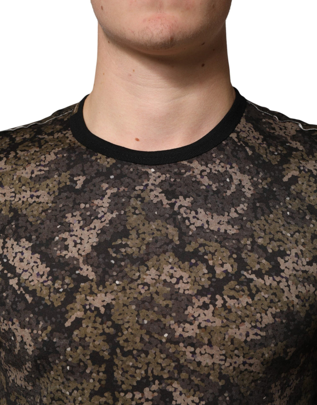 Men’s Dolce &amp; Gabbana Multicolor Camouflage Long Sleeves T-shirt