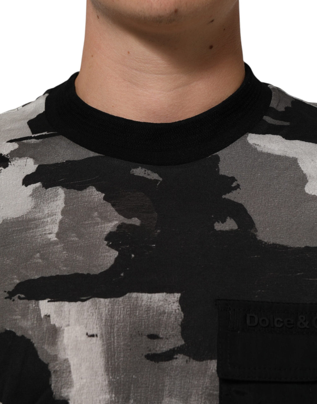 Dolce &amp; Gabbana Multicolor Camouflage Men Short Sleeves T-shirt