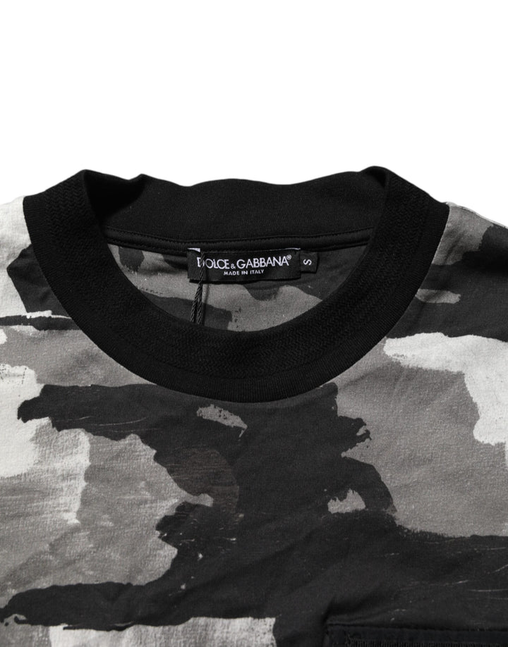 Dolce &amp; Gabbana Multicolor Camouflage Men Short Sleeves T-shirt