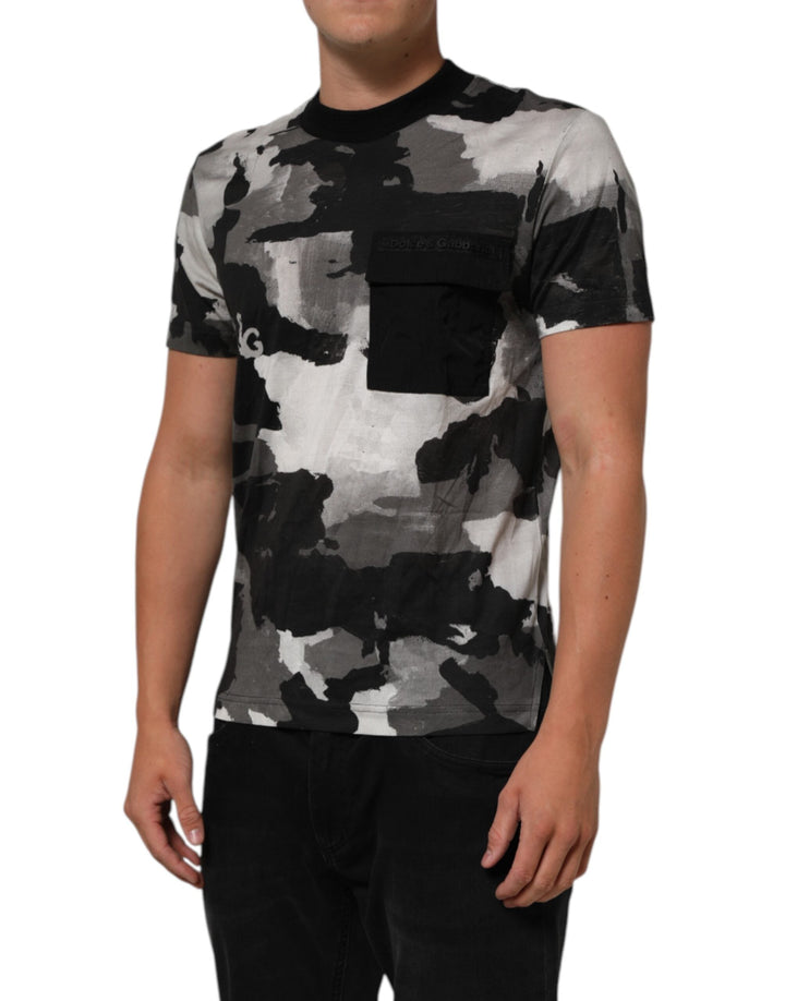 Dolce &amp; Gabbana Multicolor Camouflage Men Short Sleeves T-shirt