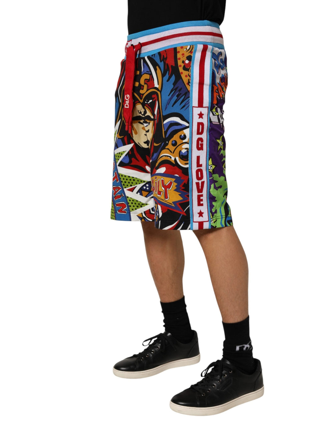 Men’s Dolce &amp; Gabbana Multicolor Captain Sicily Men Bermuda Shorts