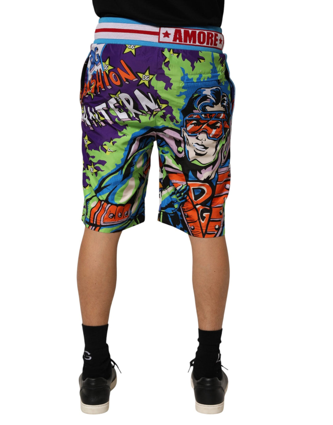 Men’s Dolce &amp; Gabbana Multicolor Captain Sicily Men Bermuda Shorts