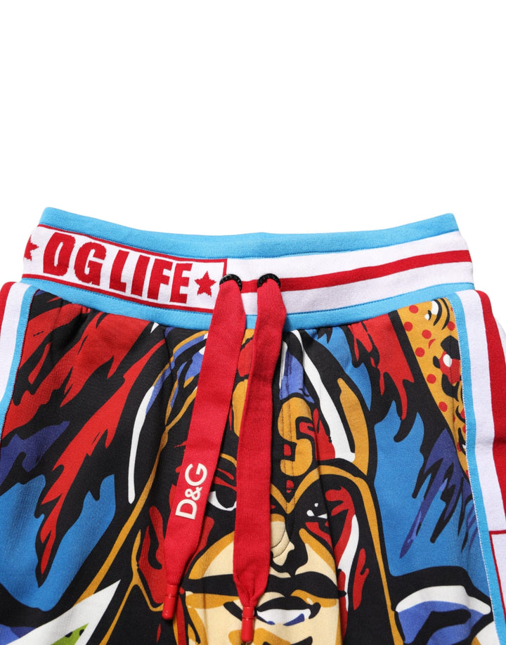 Men’s Dolce &amp; Gabbana Multicolor Captain Sicily Men Bermuda Shorts