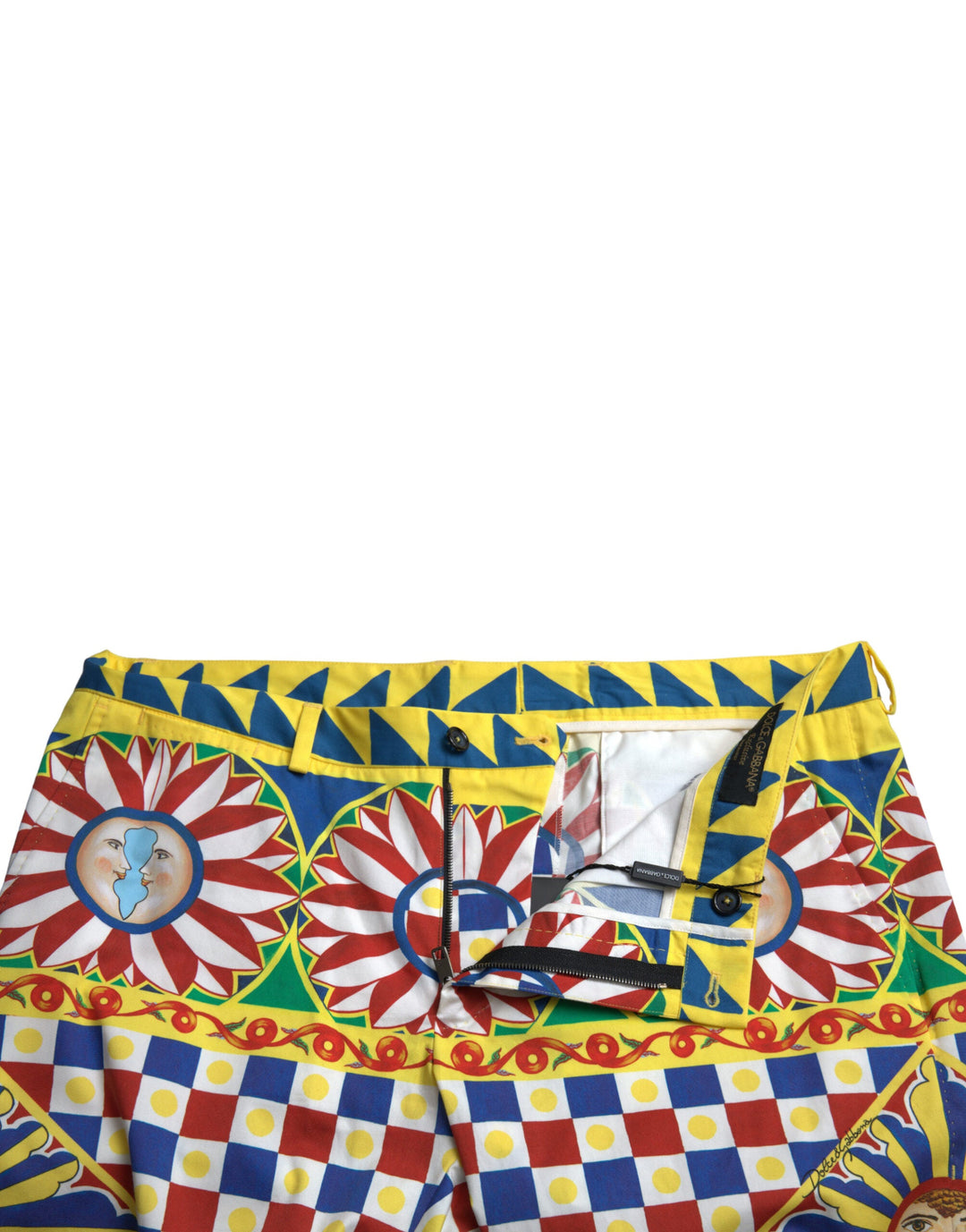 Men’s Dolce &amp; Gabbana Multicolor Carretto Print Men Bermuda Shorts