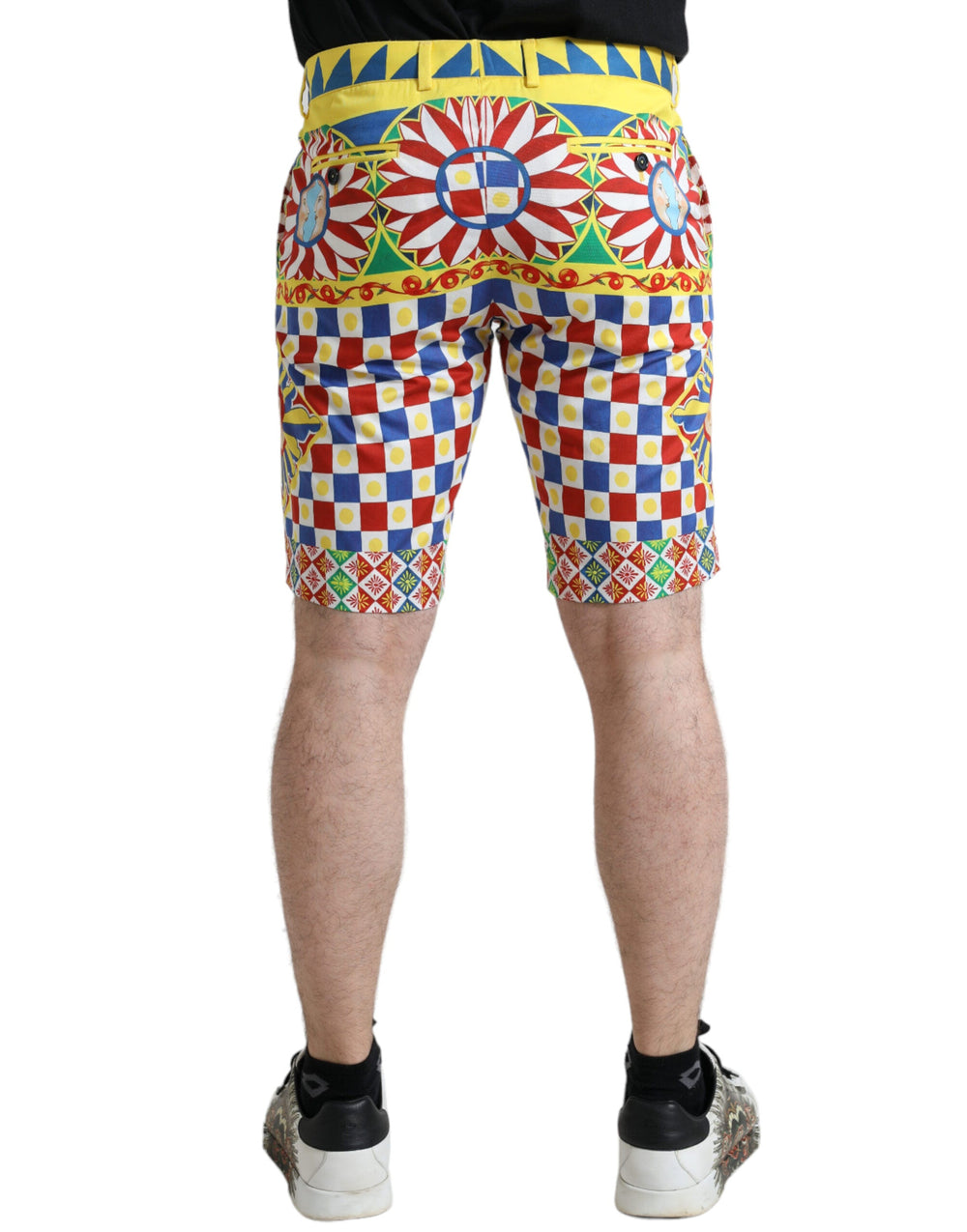Men’s Dolce & Gabbana Multicolor Carretto Print Men Bermuda Shorts