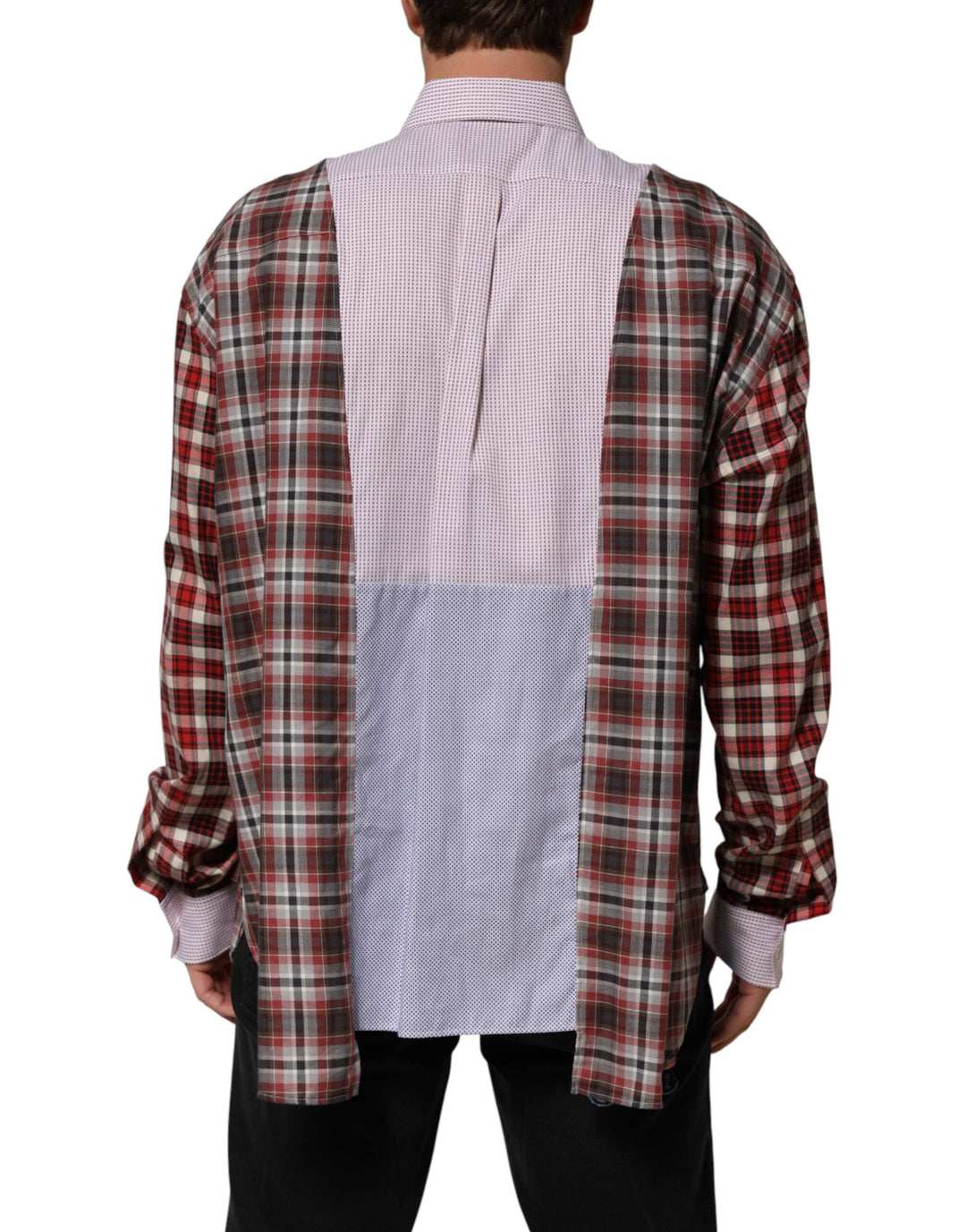 Dolce &amp; Gabbana Multicolor Cotton Collared Checkered Shirt