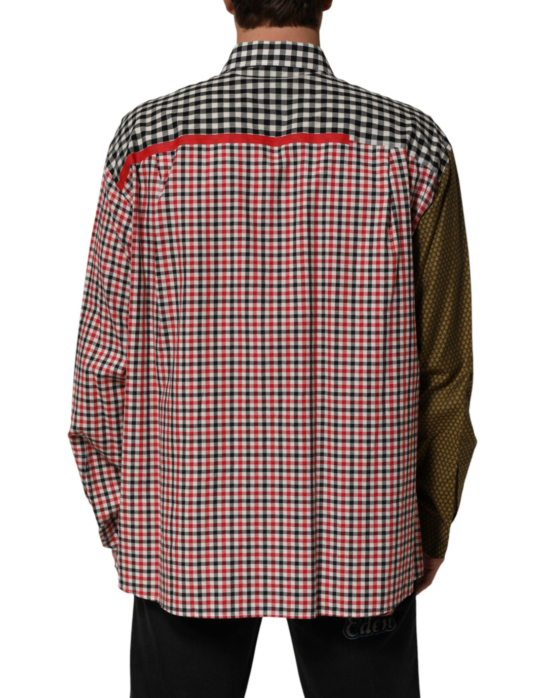 Dolce &amp; Gabbana Multicolor Cotton Collared Checkered Shirt