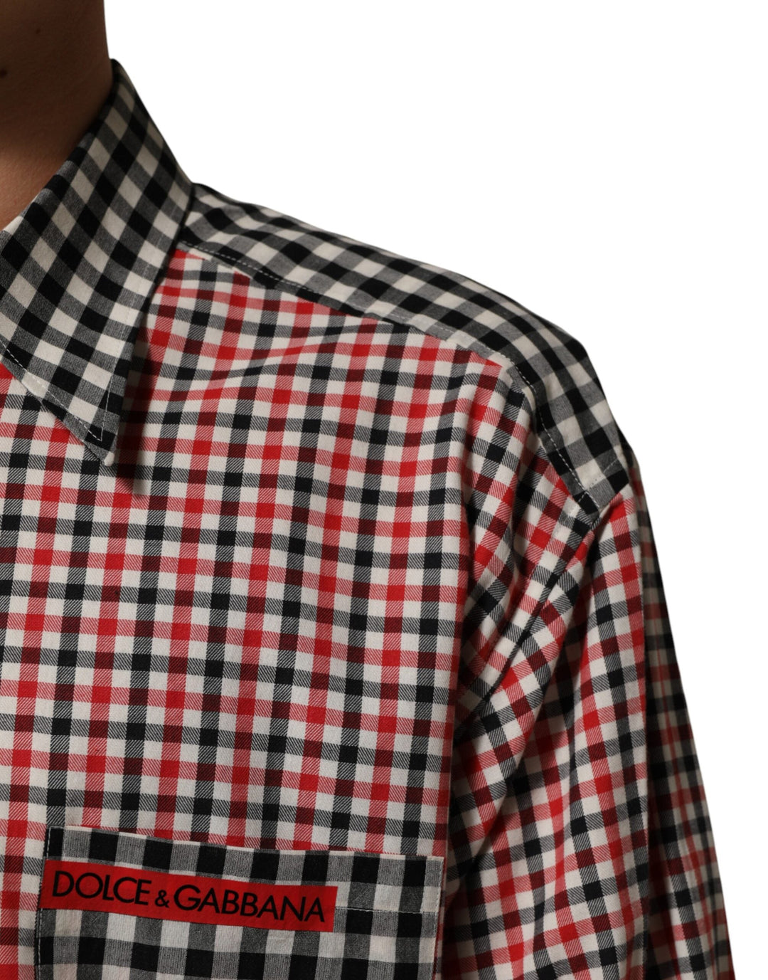 Dolce &amp; Gabbana Multicolor Cotton Collared Checkered Shirt
